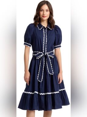 NWT (M) Stellah Navy Dress